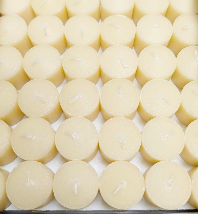D'light Online Elegant Creamy Ivory Unscented Votive Candles - for Birthdays, Baby Shower, Home Decoration and Weddings (Ivory, 10 Hour - Set of 72) - Image 3